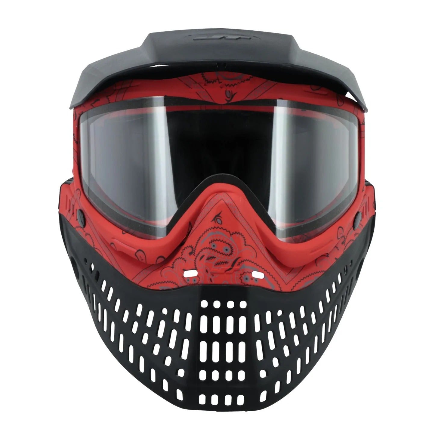 JT Bandana Series Proflex Paintball Mask - Red w/ Clear and Smoke Thermal Lens