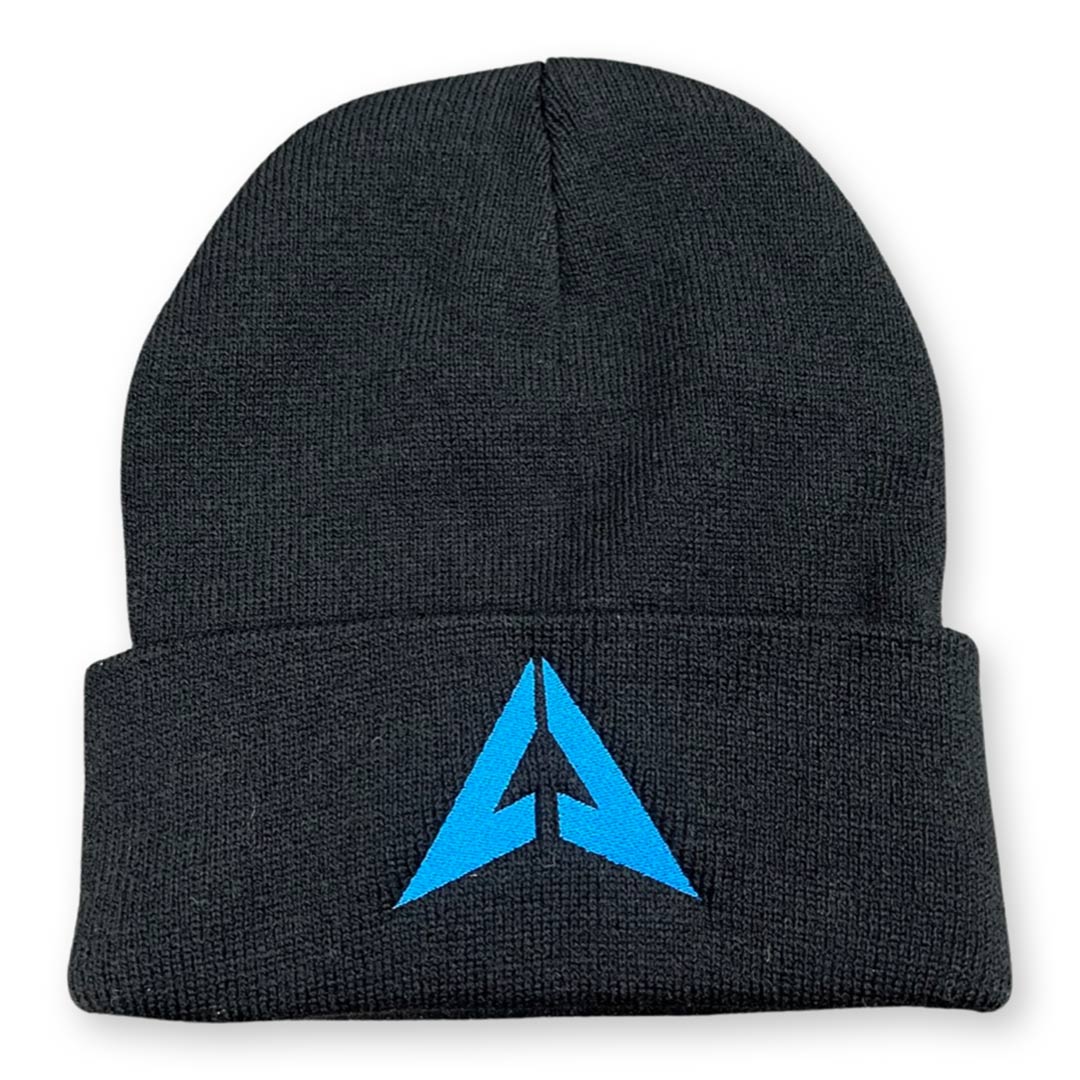 Beanie - LVL UP Icon Logo - Black with Blue