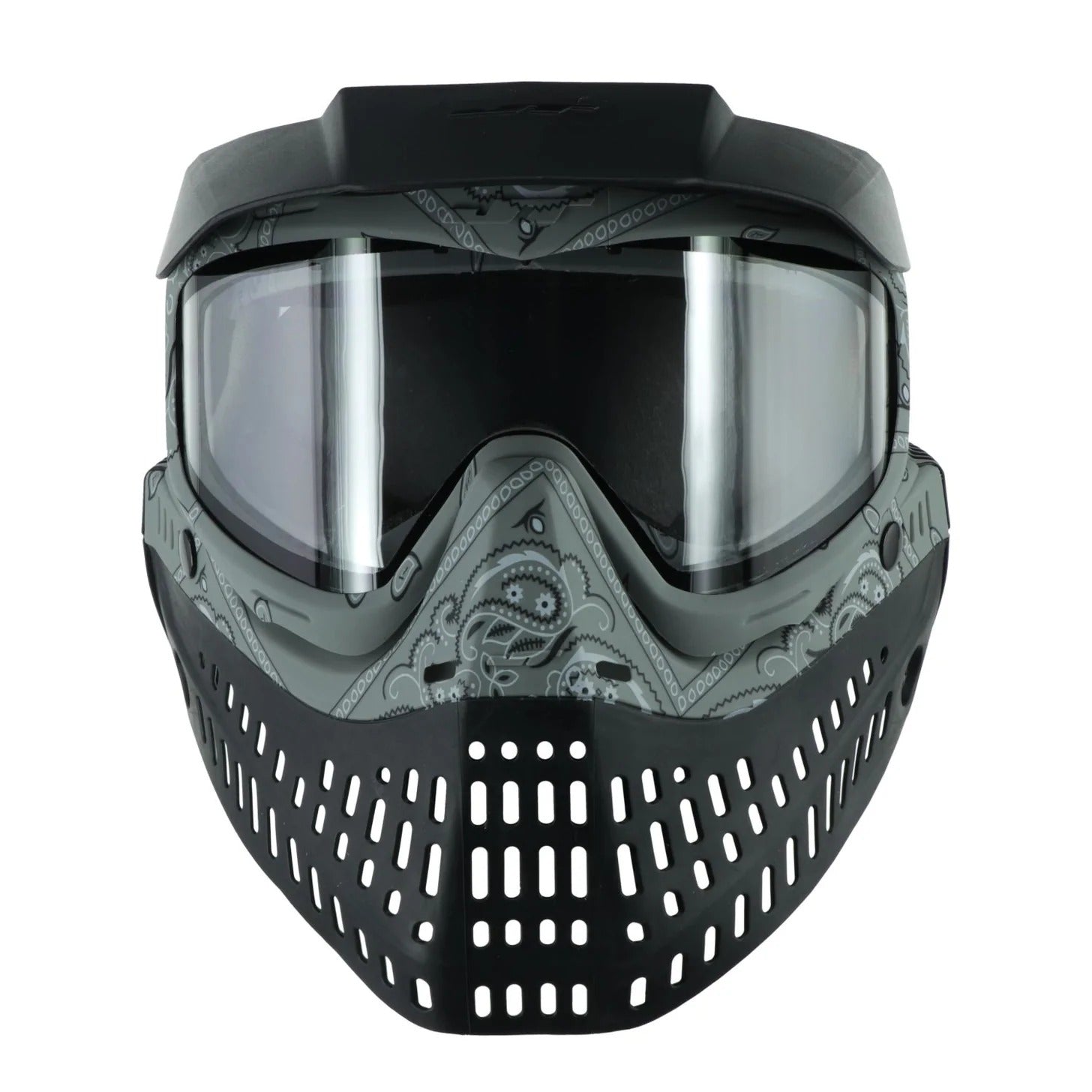 JT Bandana Series Proflex Paintball Mask - Gray w/ Clear and Smoke Thermal Lens