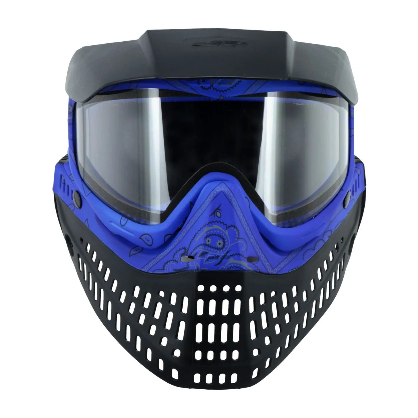 JT Bandana Series Proflex Paintball Mask - Blue w/ Clear and Smoke Thermal Lens