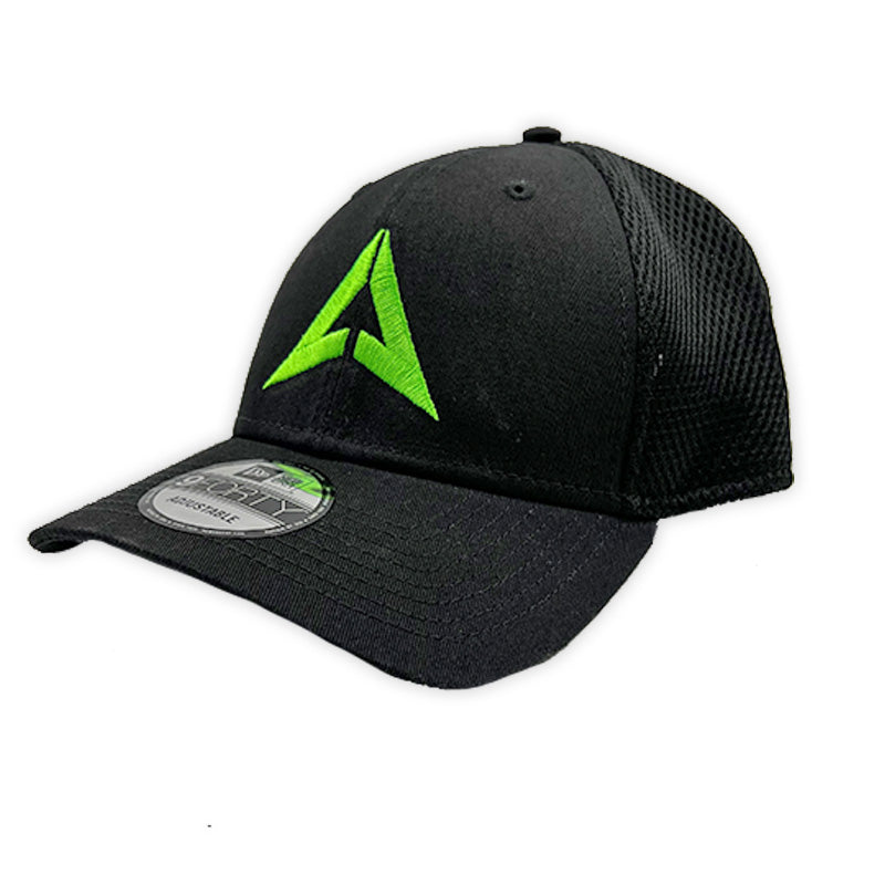 LVL Trucker Hat - Black with Neon Green Logo