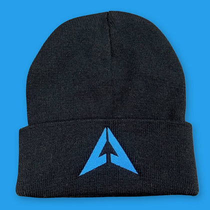 Beanie - LVL UP Icon Logo - Black with Blue