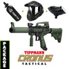 Tippmann Cronus Tactical - Olive / Black COMBO Package with Tank, Hopper, Goggle